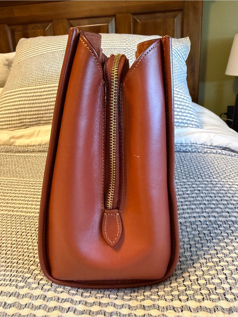 Coach Monogram Canvas Carryall Tote with Rust Leather Trim - Picture 3 of 6